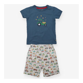 Shortie Pyjamas Blue and White Transport