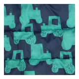 Puffer coat green and navy tractor