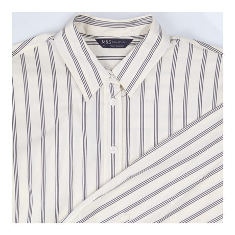 Striped shirt cream and blue