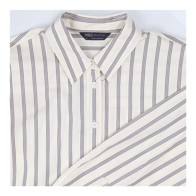 Striped shirt cream and blue