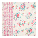 Midi Pleated Skirt Ecru and Pink Floral