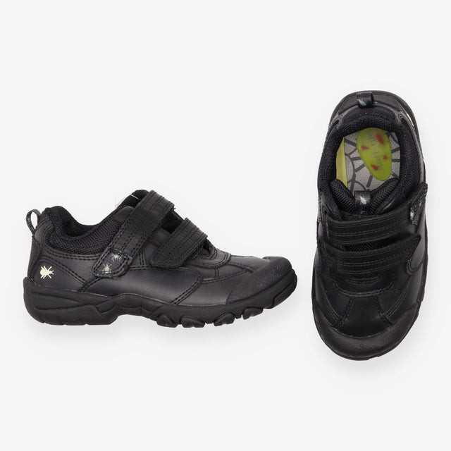 Black Velcro school shoe spider