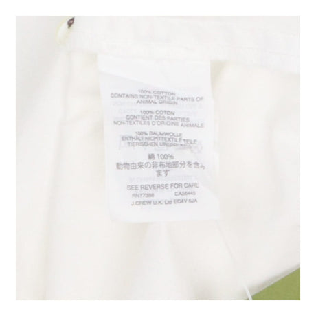 Cotton Poplin Ruffle Sleeve Shirt White Classic Fi