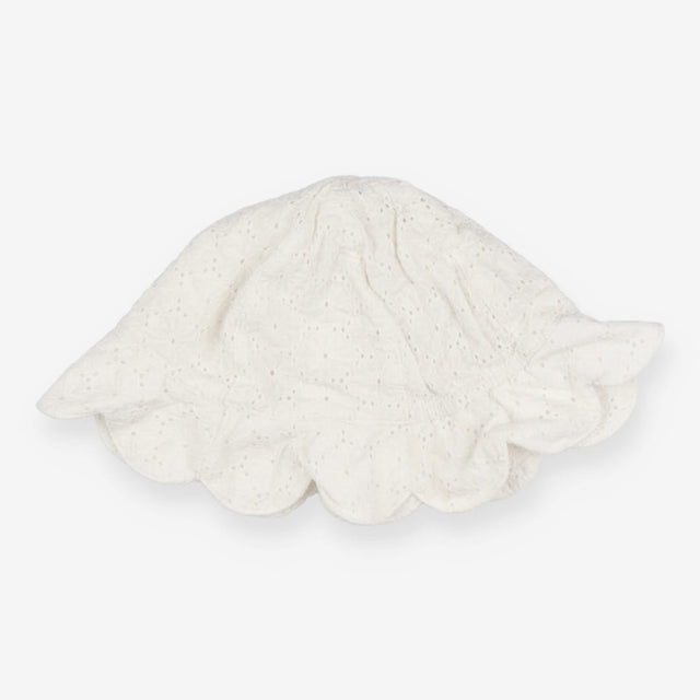 White Flower Stitching Sun Hat