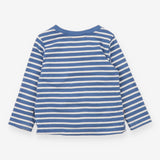 t-shirt blue stripe construction vehicles 