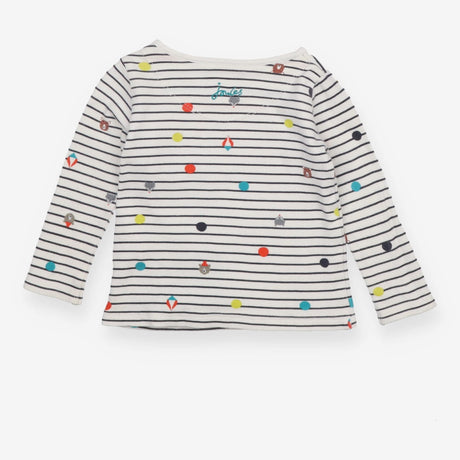 LS striped top with skiing penguin in pocket
