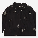 FatFace Black Embroidered Celestial Sun Moon Star 