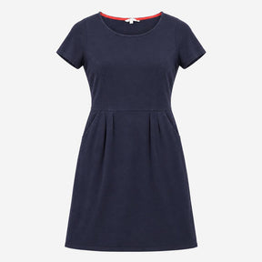 Jersey Dress Navy Short Sleeve Pocket