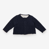 Cardigan Navy with White Stars and Crosses