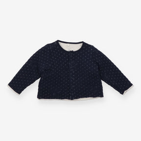Cardigan Navy with White Stars and Crosses