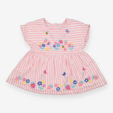 Dress jersey pink stripe 