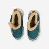 Boots green fur lined velcro