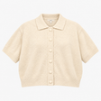Cardigan Natural Cotton Polyester Collared Texture