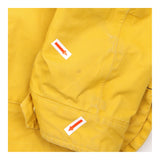 Coat Mustard Yellow Hooded Zip Front Rain Parka