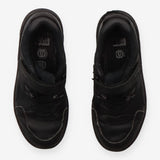 Black Velcro + Laces School Trainers