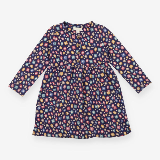 Navy Leopard Print Dress