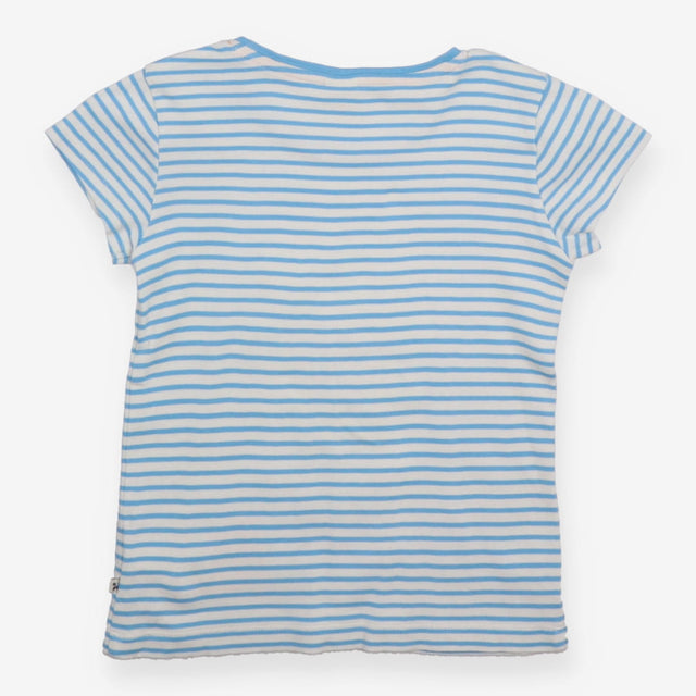 Blue Striped Sunflower T-shirt 