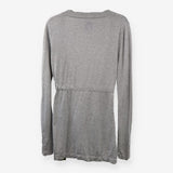 Grey Tie Up Wrap Maternity Nursing Cardigan Knit