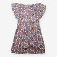Purple Paisley Short Sleeve Midi Dress