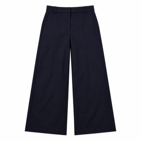 Trousers Navy Wide Leg Smart