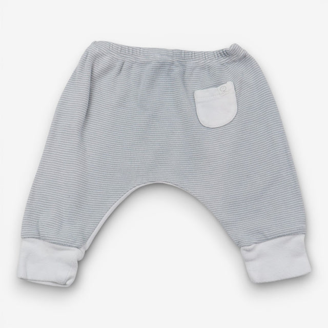 Bodysuit and leggings set blue stripe