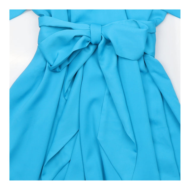 Maxi Dress Turquoise Sleeveless Neck Tie and Belt