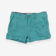 Shorts green embroidery pocket
