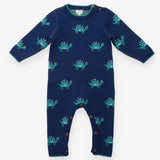 Romper knit blue dinosaurs