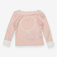 Tee LS face pink stripe