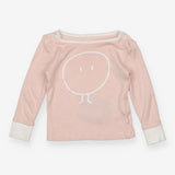 Tee LS face pink stripe