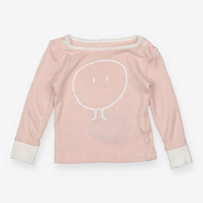 Tee LS face pink stripe
