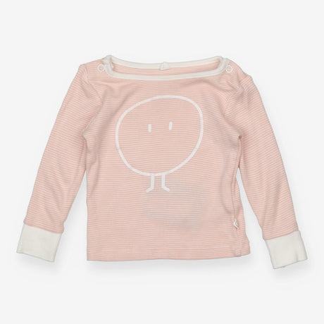Tee LS face pink stripe
