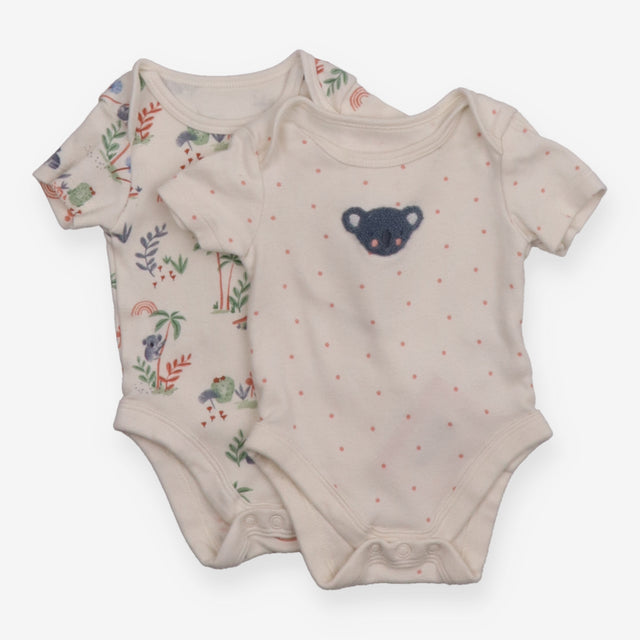Bodysuit white pink spot with koala