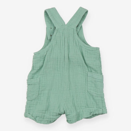Dungarees shorties muslin type green