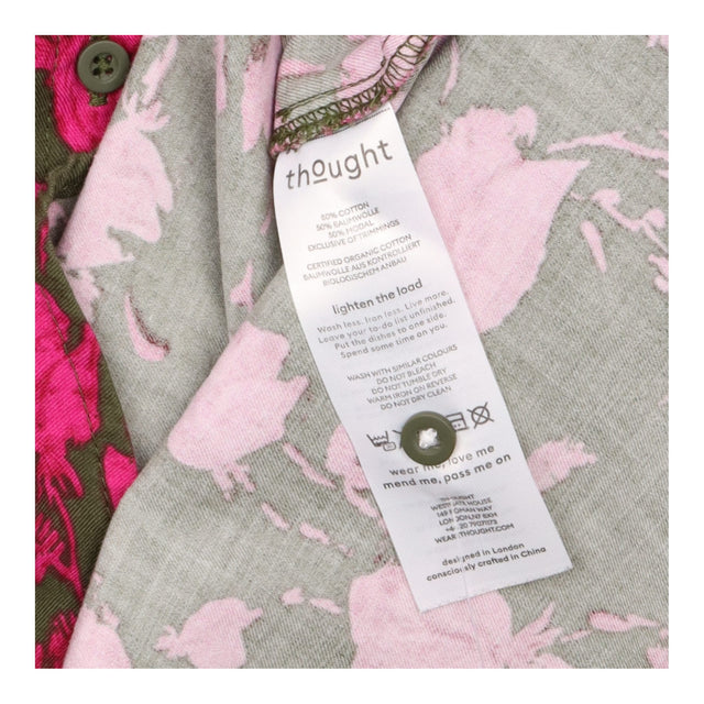 Shirt Long Sleeve Floral Green Pink