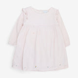 Pink frilly sleeves dress 