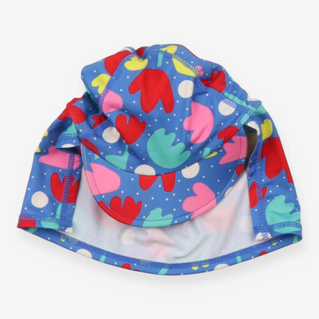 Blue Flowers Swim Hat + Neck Protection