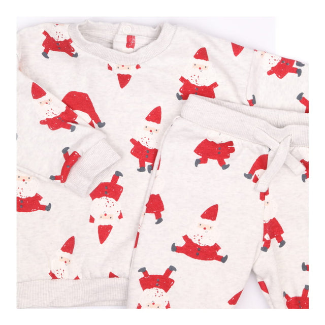 Sweatshirt and Jogger Set Grey Happy Santa