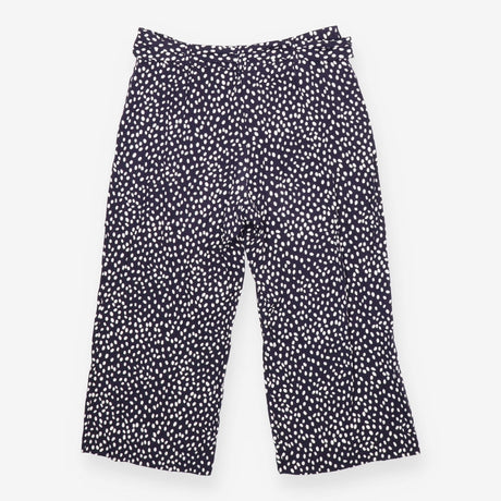 Astrid Crop Trousers navy with cream dots