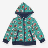 Green Farmyard Zip Hoodie 