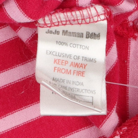 Dress Short Sleeved Pink Stripe with Pockets