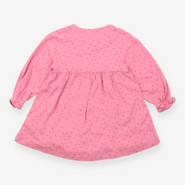 Jersey Dress Long Sleeve Pink with dots, Mice, Cup