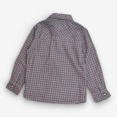 Shirt western style checks pearl buttons