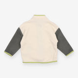 Zipped Fleece cream and Green ''Smile today''