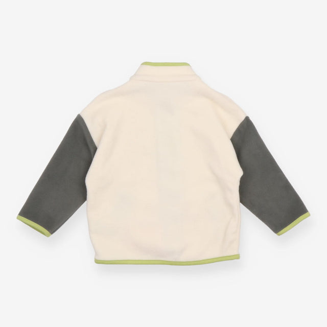 Zipped Fleece cream and Green ''Smile today''