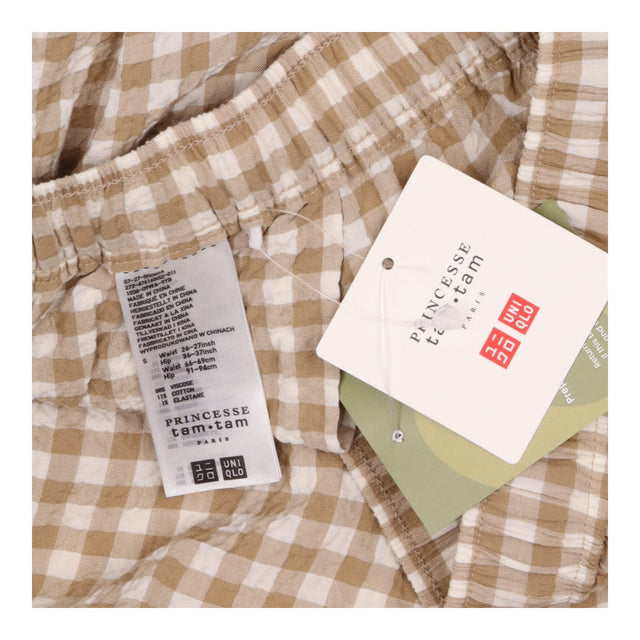 Uniqlo x Princesse Tam Tam Trousers Beige Gingham 