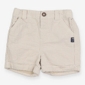 Shorts stone white stripe seersucker