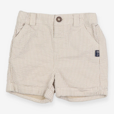 Shorts stone white stripe seersucker