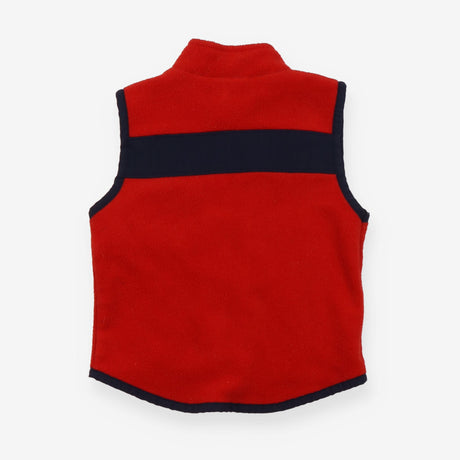 Gilet Fleece Red and Navy with Pocket
