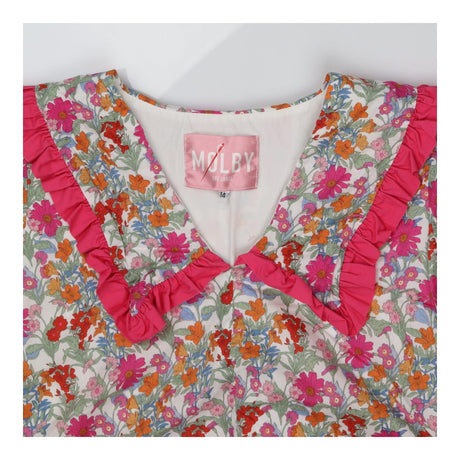 Bertie Mini Dress Smock Collar Cotton Dress